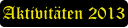 Aktivitäten 2013
