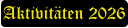 Aktivitäten 2026